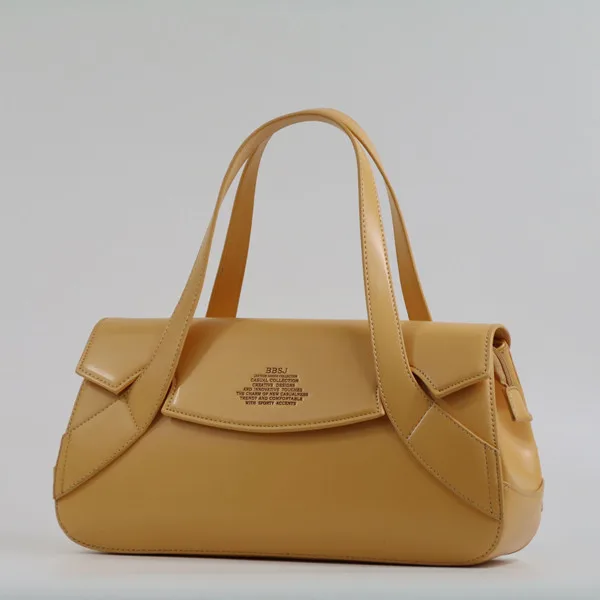 Женская кожаная сумка, модная подушка в стиле ретро, дизайнерская сумка Boston, женская сумка через плечо, гарантированное качество~ 17B9 - Цвет: yellow