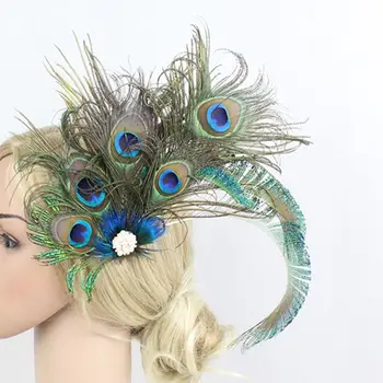 

Women Rhinestones Feather Headwear Beautiful Elegant for Party Banquet Wedding High Quality and Brand New