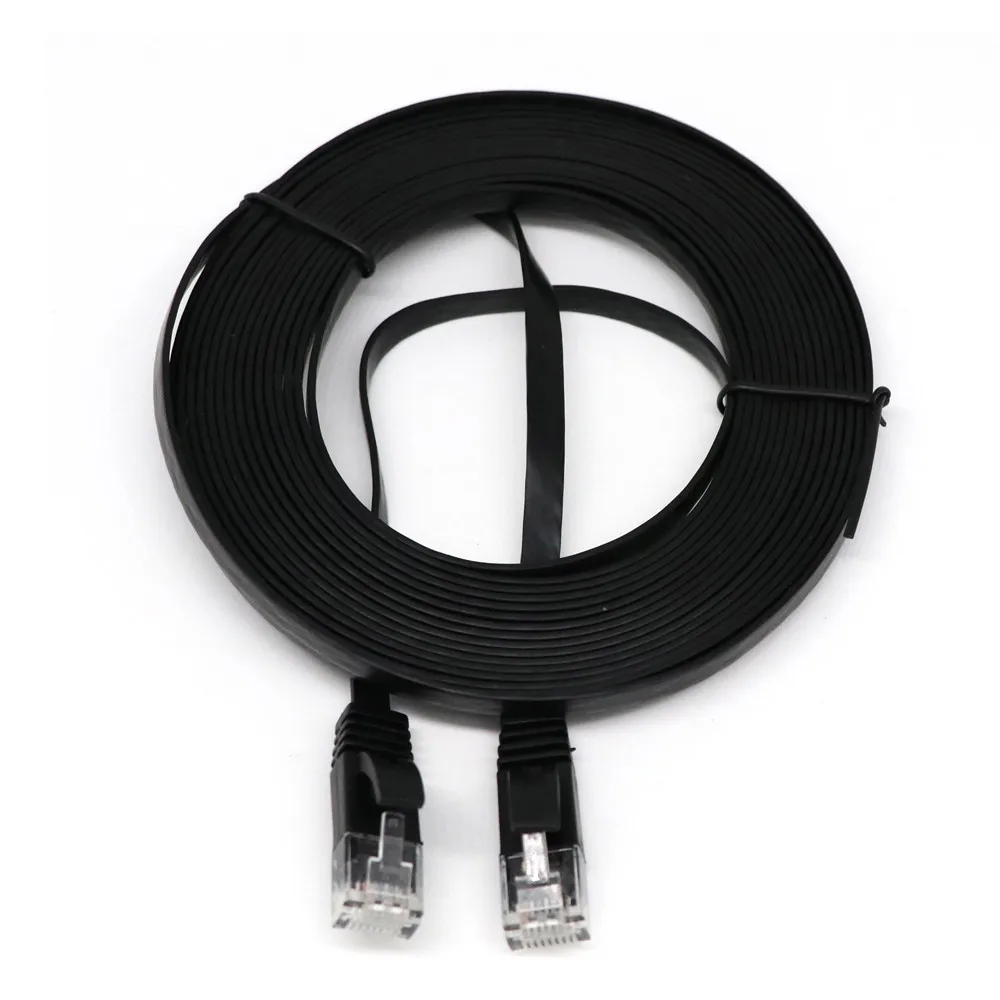 Плоский Ethernet Кабель CAT 6 Lan кабель 1 м/2 м/3 м/5 м/10 м/15 м/20 м плоский UTP патч интересная