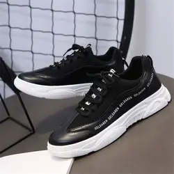 Мужская обувь; кроссовки с дышащей сеткой; коллекция 2019 года; модные черные и белые мужские кроссовки; повседневная обувь для мужчин; zapatillas