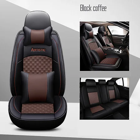 Coffee Luxury Кожа универсальные чехлы сидений автомобиля для Range rover 2 3 evoque спортивные велар(Land rover Range rover x9, блеска frv h230 h530 v5 - Название цвета: Coffee Luxury