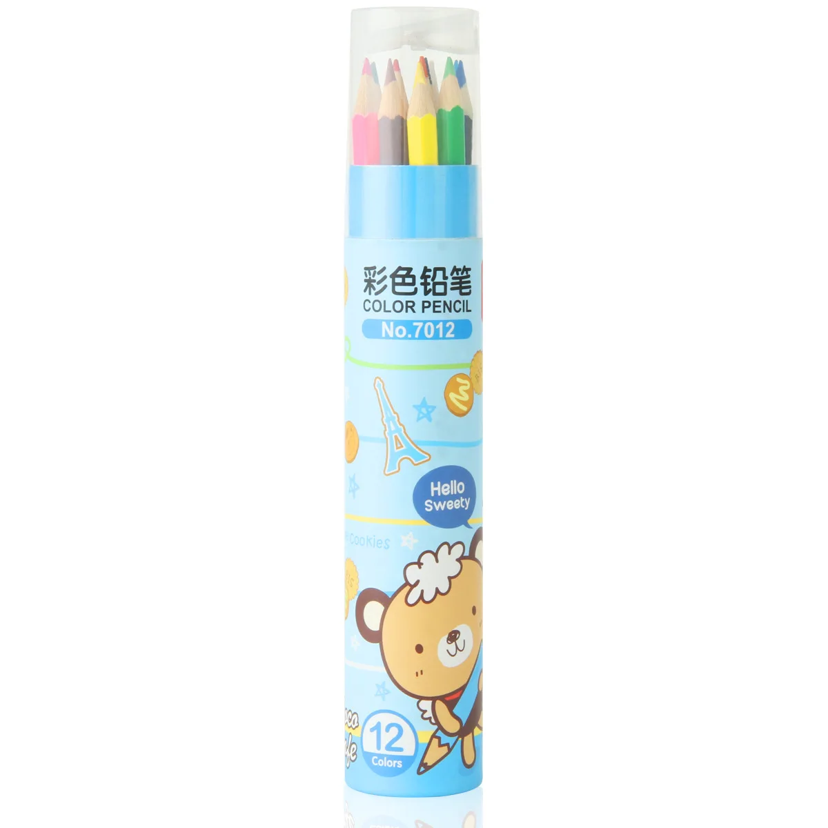 

7012 Colored Pencil 12-Color Lead Barrel Painted Pencil with Pencil Sharpener Painting Pen