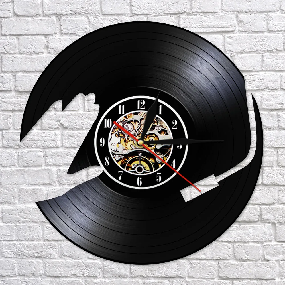 DJ музыка виниловая запись LP настенные часы 3D ночной Светильник вечерние