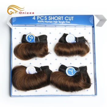 Brazilian Curly Hair Weave Bundles 100% Human Hair 4 Bundles Afro-b 1B 30 Bundles Hair Extension 5 5 6 7 Inch Htonicca Remy Hair 6