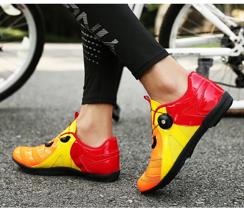 Tide Speed Lacing Professional Cycling Shoes Men Women Bicycle Sneakers Breathable Light Road Bike Shoes Outdoor Lovers