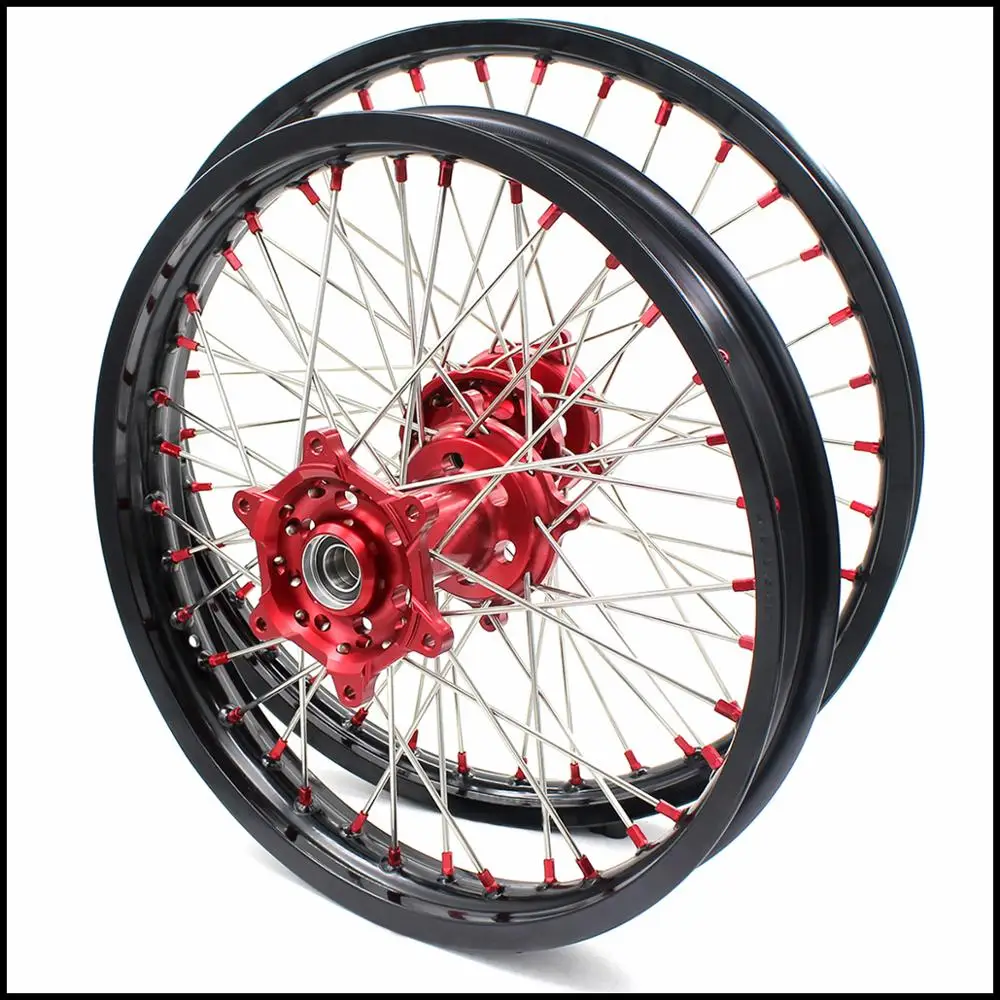 21/19 RMZ250 2007 2019 RMZ450 2005 комплект колёсных ободов MX для красной ступицы соска SUZUKI|mx