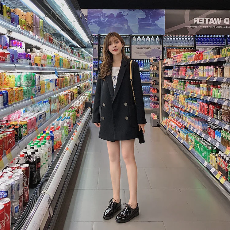 

Casual Small Suit Coat Women's Korean-style Casual Loose-Fit 2019 Autumn New Style Online Celebrity Suit