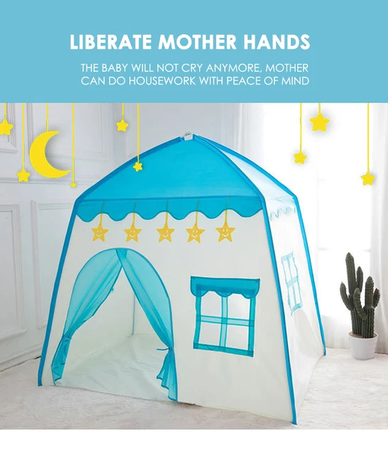 Children Princess Castle Tents Portable Indoor Outdoor Teepee Tent for kids Folding Play Tent House Baby balls pool Playhouse 4