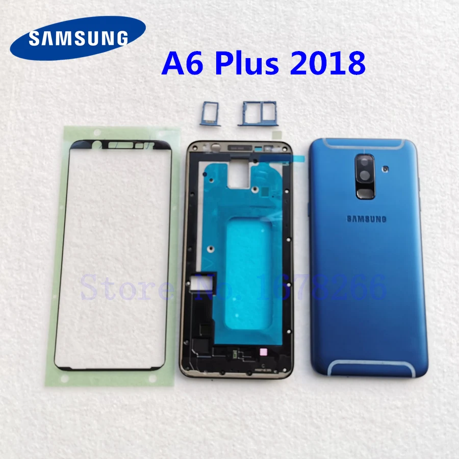 SAMSUNG Galaxy A6 Plus 2018 + A605 A605F A605FN средняя передняя рамка полный корпус задняя крышка
