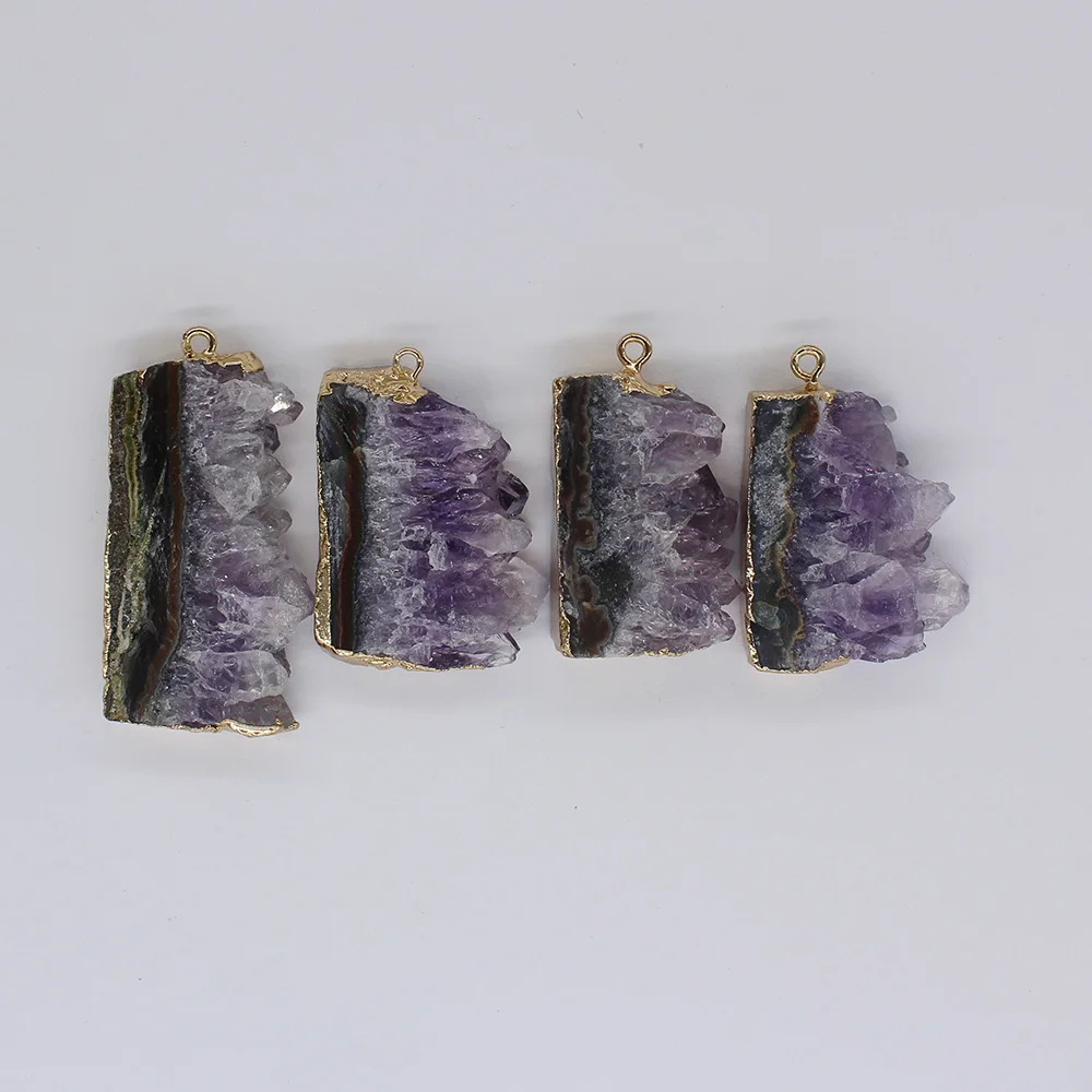 Natural stone  flower bud gold jewelry accessories necklace pendant accessories ladies gifts each 4