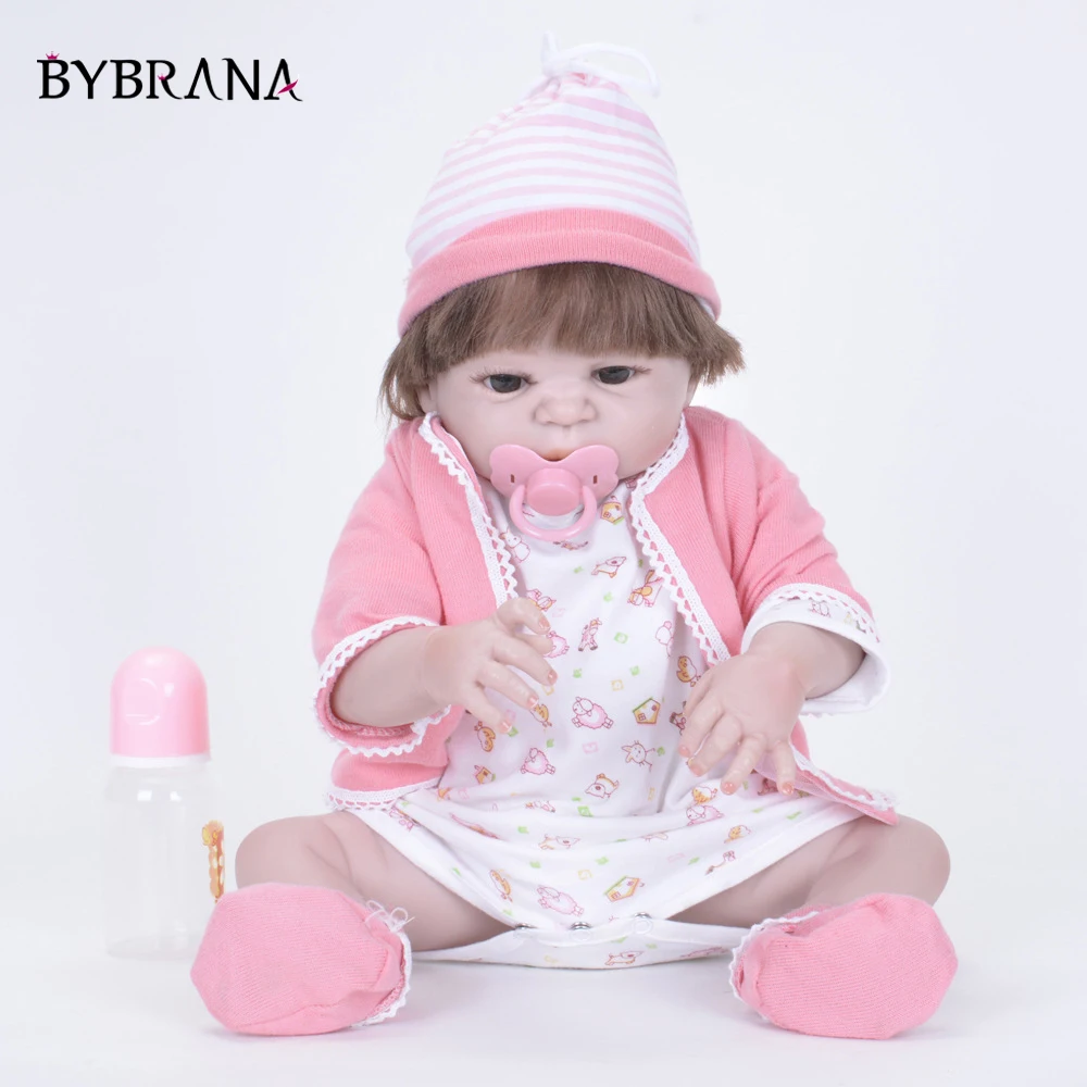Полностью силиконовая виниловая Реалистичная кукла Reborn Девочка Младенцы Куклы 23 дюймов 58 см реалистичные принцесса детские игрушки подарок на день рождения