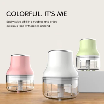 

100/250ml Rechargeable USB Electric Chopper Meat Grinder Wireless Shredder Salad Maker Kitchen Garlic Onion Slicer Cutter Mixer