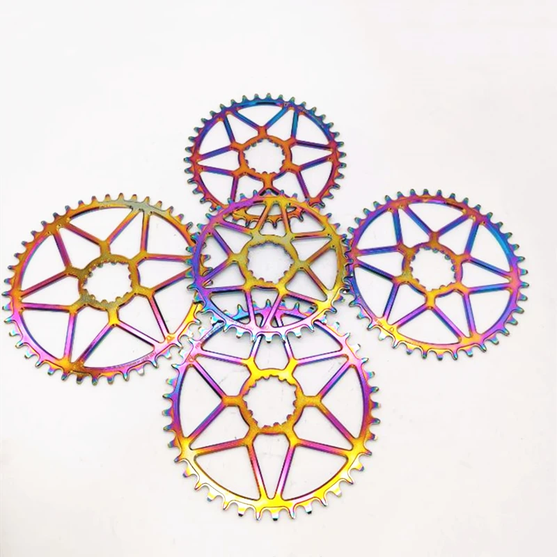 

PASS QUEST GXP Titanium-plated round Bike Chainwheel MTB Narrow Wide Chainring 36T-44T