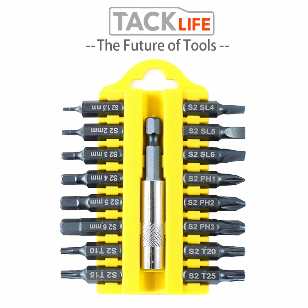 

TACKLIFE 17pcs Screwdriver Bits Tamper Proof Electric Screwdriver Head Hex Shank Drill Bit Magnetic Screws Holder Torx Spanner