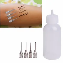 Насадки с бутылкой комплект аппликатор татуировки боди-арт краски делая набор инструментов
