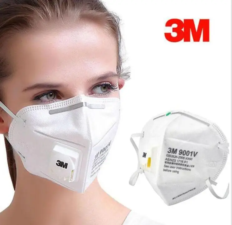 

3M KN95 Mask 9001V FFP2 Face Masks Anti-Dust and Flu, Virus, Smoke and Allergies Adjustable Reusable n95 Mask Protection