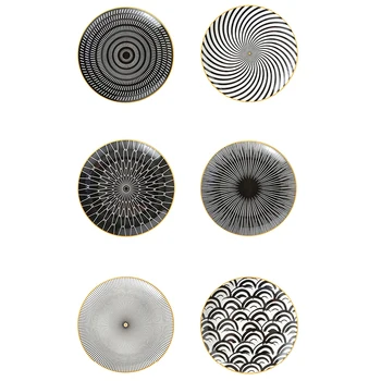 

Phnom Penh Geometric Tableware Ceramic Plate Dish Porcelain Dessert Plate Cutlery Cake Plate