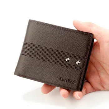 

Fashion Men's Short Wallets Portable Card Package Retro PU Material Purse Original Design Male Wallet Casual Style Purses