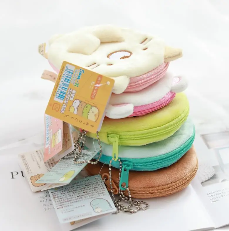 Plush Toys Plush Coin Purse 1pc Sumikko Gurashi Plush Purse Toy Cartoon Stuffed Dolls for Kids girl Gift Coin Storage Purse Plush Wallet Hang Pendant