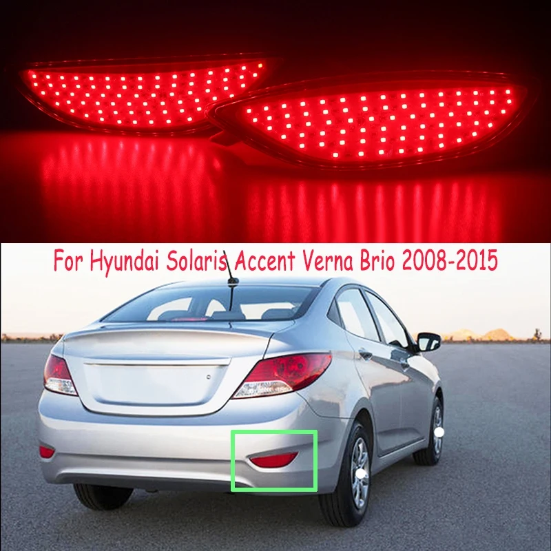 Для hyundai акцент/Verna Solaris 2008- заднего бампера светодиодный стоп-сигнал Предупреждение задние фары свет