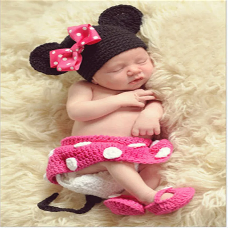Bebe новорожденных фотографии реквизит крючком Марио Вязание Bebe костюм шапки и штаны наряды аксессуар мягкий ручной работы 0~ 12 месяцев