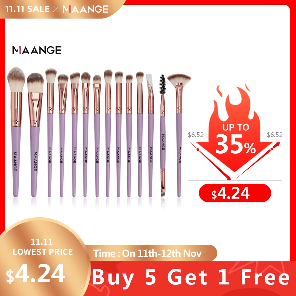 Makeup Brushes Set Pro 5/12/13/14 pcs Powder Eye Shadow Blending Eyelash Eyebrow Lip For Maquiagem | Красота и здоровье