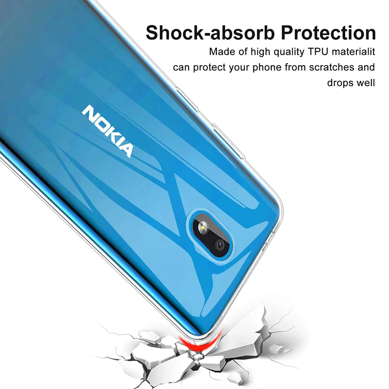 Прозрачные мягкие силиконовые чехлы для телефонов Nokia 2,2, задняя крышка, ультра тонкий 360 прозрачный ТПУ ударопрочный защитный чехол Nokia2.2 гелевый Чехол