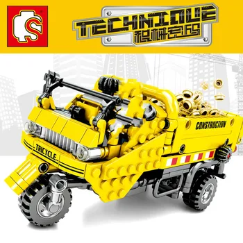 

SENBO 701350 585PCS Tricycle Engineering vehicle Mechanical Password Building Blocks Brick children's educational toys