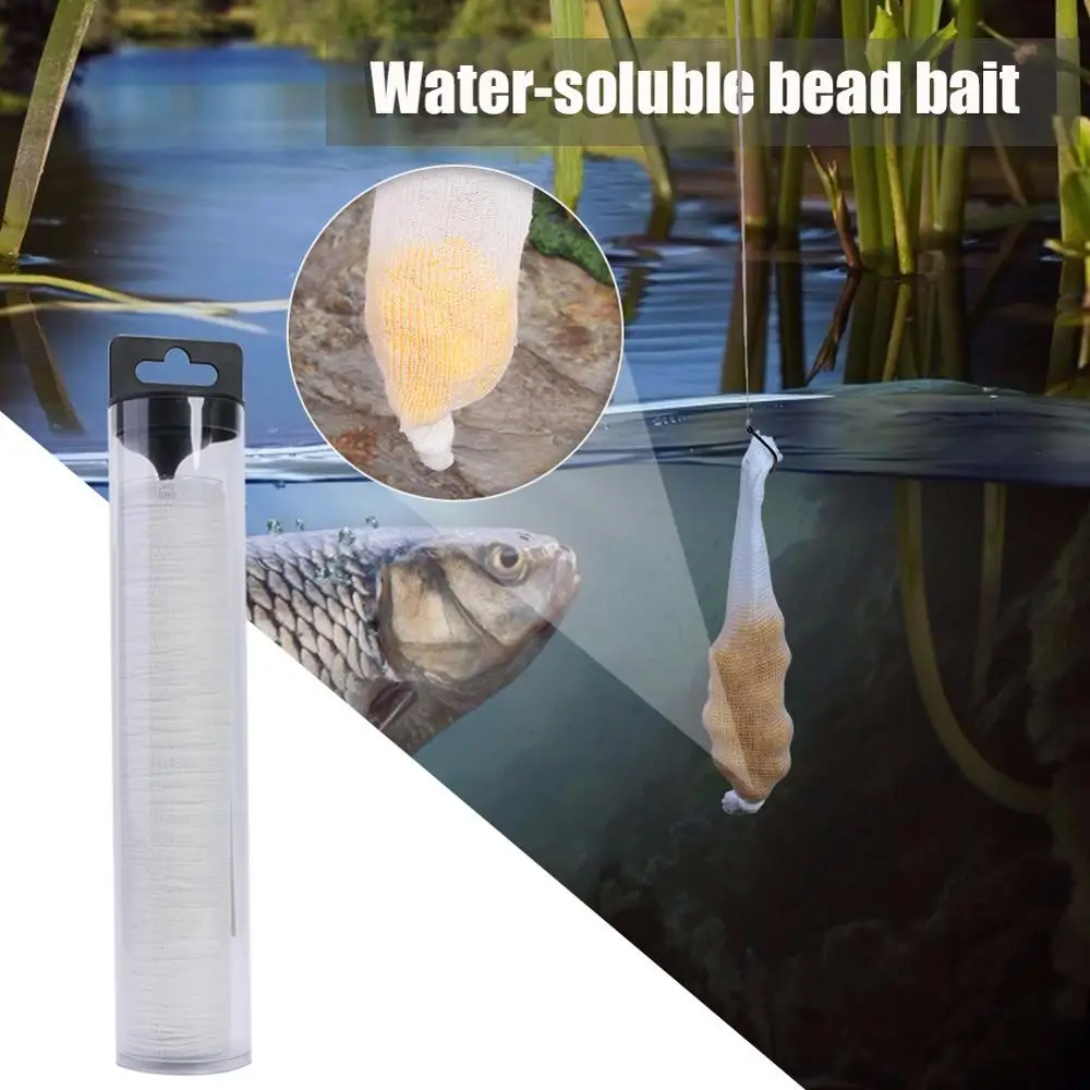 

Fishing Tool PVA Water Soluble Nets Nesting Tube Carp Micro Mesh Fishing Baits Bags Stocking Plunger Stick Tube Bait Net Pesca