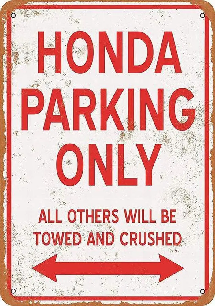 Парковки Honda только жестяная вывеска Винтаж постер на стену рисунок железной