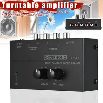 

Audio Phono Preamp Ultra Compact Turntable Electronic Preamplifier Level Volume Controls HSJ-19