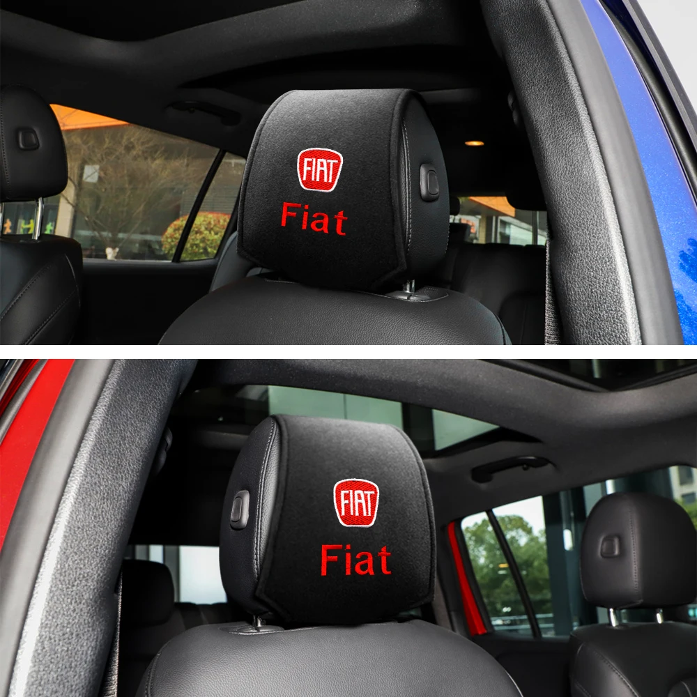 Siège d'auto Appui-tête Coussin Housse de cou Housse pour Fiat 500 Punto  Panda Stilo Ducato Doblo Uno Albea Sedici 124spider Cro