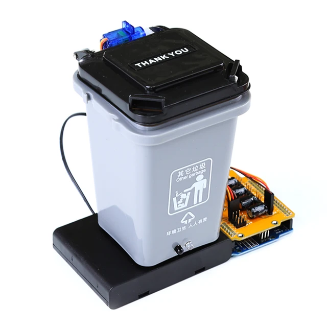 Funny Creative Automatic Trash Can Robot Toys Children’s Programming DIY Kit Xmas Gift 3