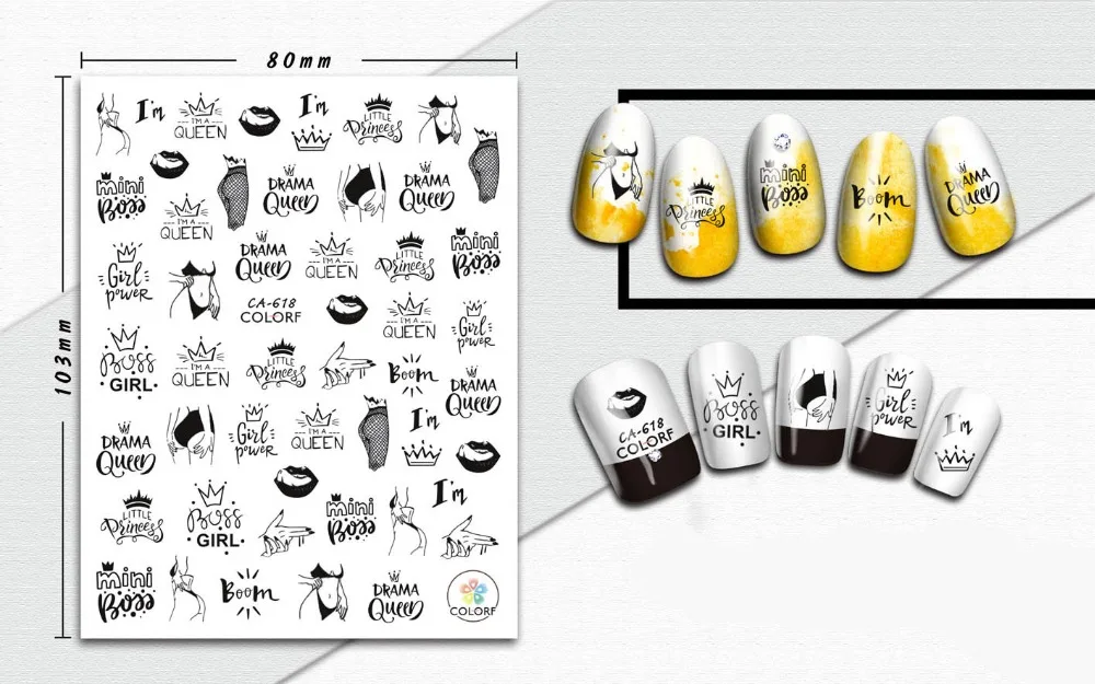 Наклейка для ногтей 3D дизайн ногтей слайдер Фольга для татуажа любовь сердце письмо дизайн украшения Маникюр Советы Клей Наклейки Обертывания Pegatinas