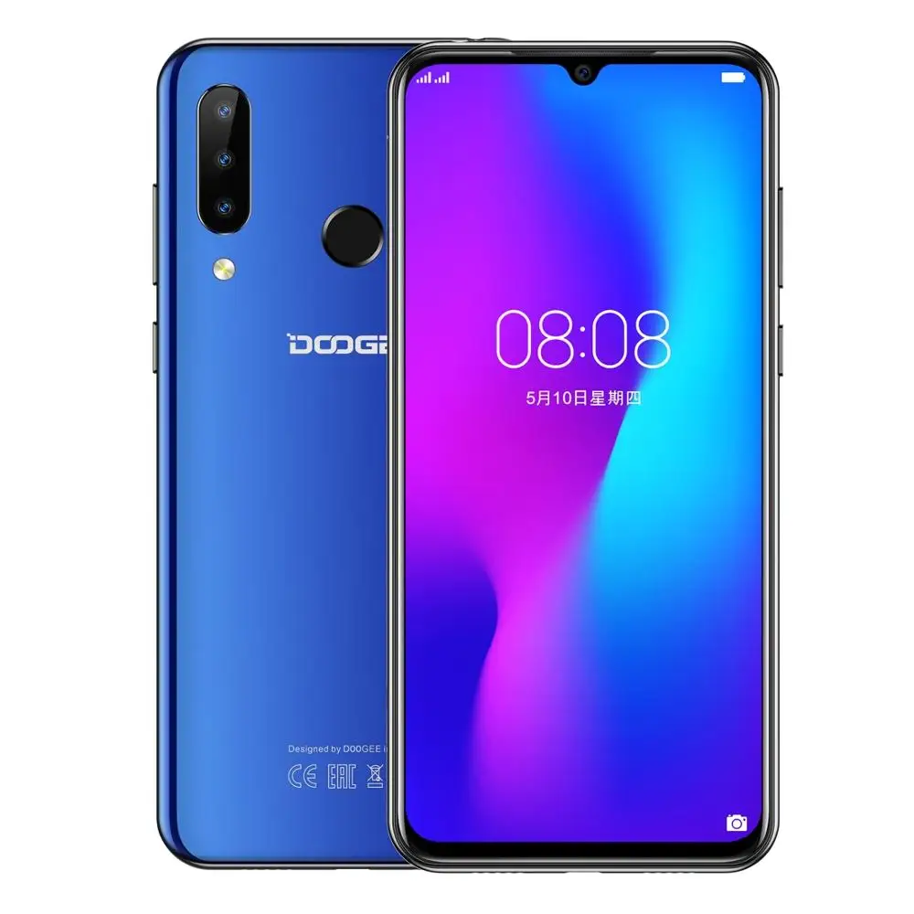 

DOOGEE N20 4G 64GB 6.3inch Waterdrop Screen 3 Back Camera Android 9.0 Pie Octa Core Fingerprint ID 4350mAh 4G LTE Smartphone