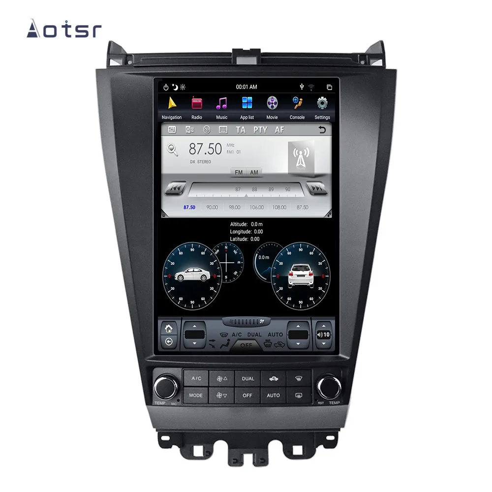 AOTSR Android 8.1PX6 Tesla стиль вертикальный HD экран DSP аудио SWC Автомобильный gps навигатор для Honda Accord 7 мультимедийный плеер радио