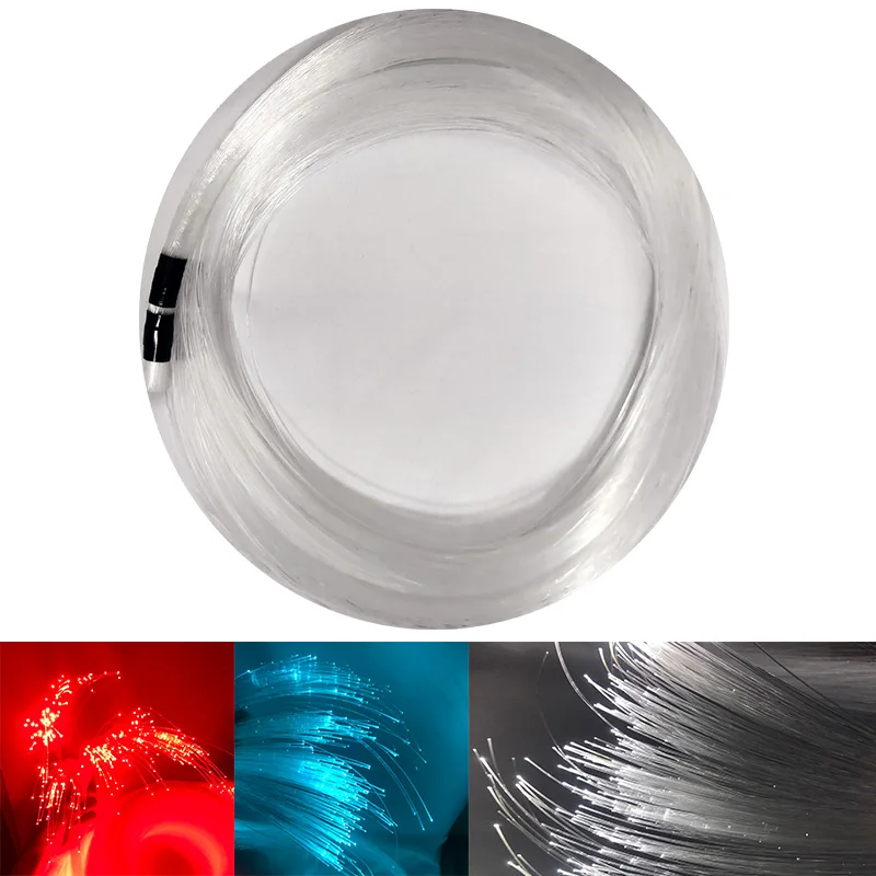 customize diameter 0.5mm 0.75mm 1mm 1.5mm 2mm 2.5mm PMMA Optical Fiber Cable LED Light Engine DIY Starry Sky Effect Decorative