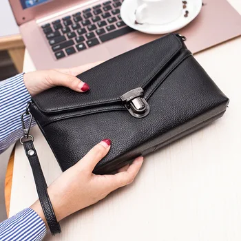 

MJ Brand Women Handbag Fashion Genuine Leather Envelope Day Clutch Female Flap Messenger Bag Small Buckle Crossbody Shoulder Bag