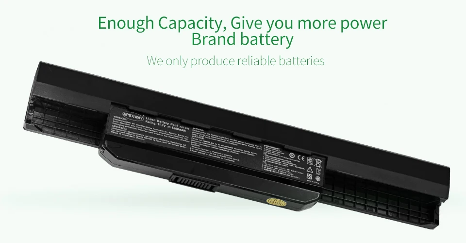 Apexway 6cell ноутбук батарея A32-K53 для ASUS a32 k53 K53SV K53 K53B K53BY K53E K53F K53J K53S K53SD K53SJ x54h k53t