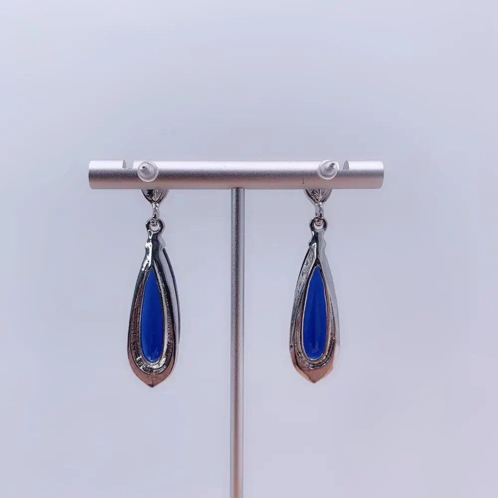 Серьги из родия модные ювелирные серьги свадебные подарки женские аксессуары