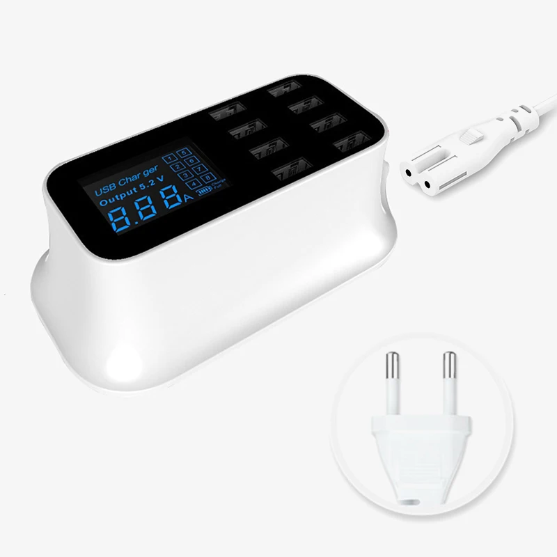 8 вспомогательное устройство для USB адаптер-разветвитель розетки зарядки ЖК дисплея компьютера зарядное устройство для смартфона - Тип штекера: AU Plug