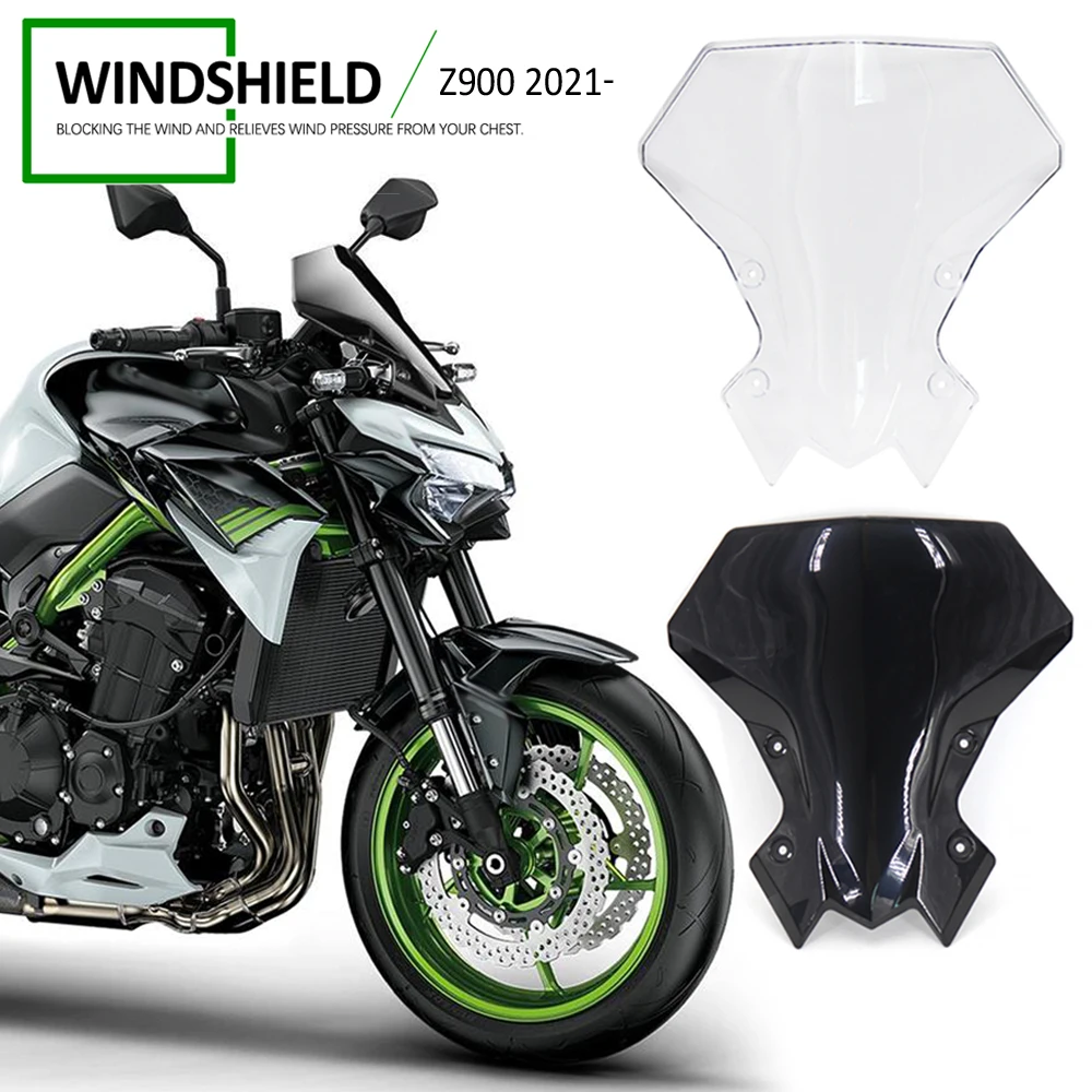 

NEW Motorcycle Accessories For KAWASAKI Z900 Z 900 Windscreen Windshield Baffle Air Wind Deflectors 2020 2021 2022 2023
