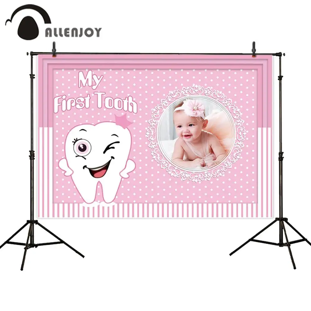 Allenjoy Мой Первый зуб день рождения фон фотозона вечерние НКА детский душ детская