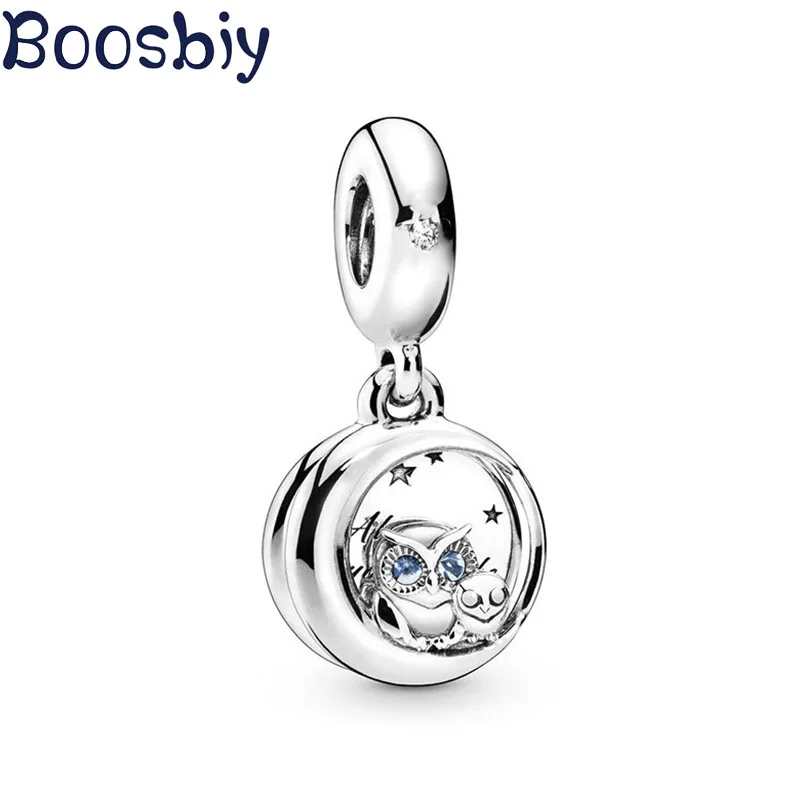 

Boosbiy 2pc Cute Owl Pendant Charm Beads Fit Pandora Bracelets Necklaces For Women DIY Jewelry Accessories Making