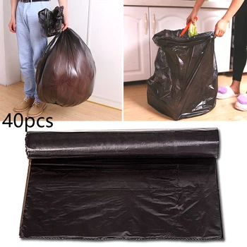 

60*80CM Trash Bag Disposable Polyethylene Kitchen Storage Cleaning 40Pcs