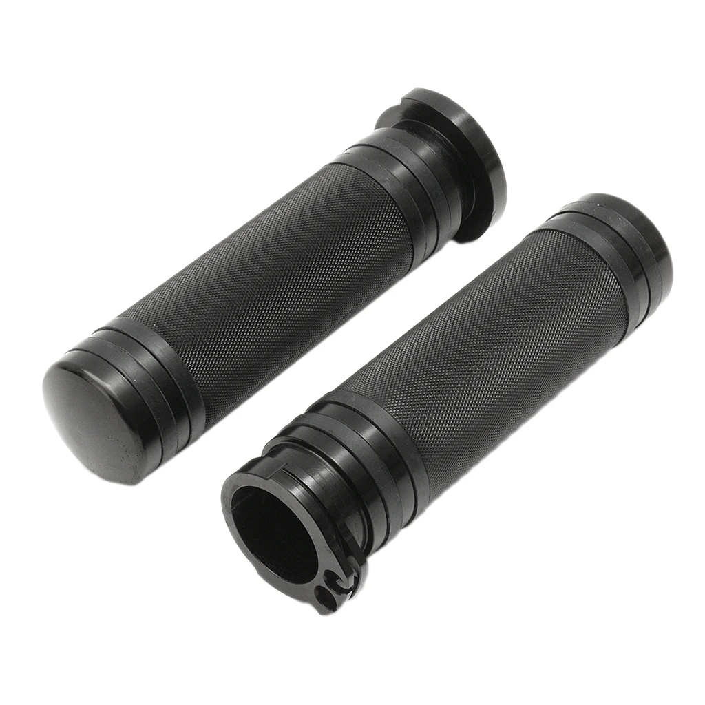 1 Pair 25mm Motorcycle Throttle Rubber Handlebar Hand Grips Clutch Lever Sleeves For Harley