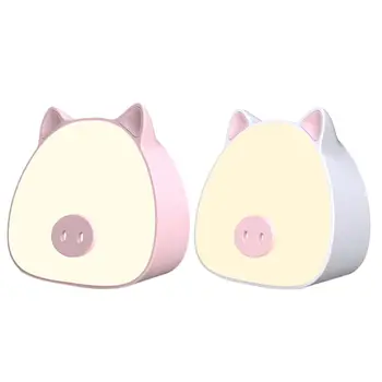 

1pc USB Piggy Night Light Touch Control Adorable Bedside Lamp Nursery Baby Kids Toy