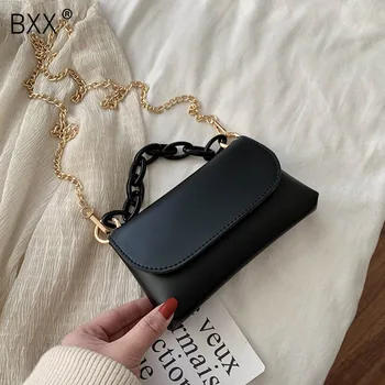 

[BXX] PU Leather Crossbody Bags For Women 2020 Spring Brand Designer Chain Shoulder Messenger Bag Female Travel Handbags HK521