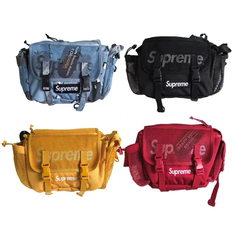 Supreme-riñonera deportiva de malla de camuflaje, bolso de hombro deportivo de 3M, 21SS, 48th