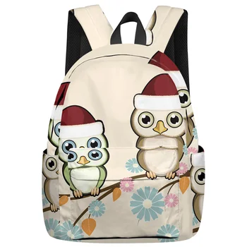 

Christmas Themed Cute Owl Backpack For Teenage Travel Bags School Bags Backpack Interior Key Chain Holder